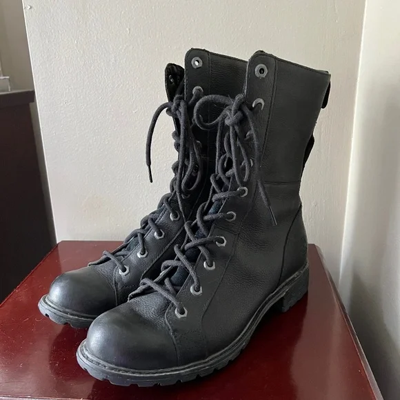 EUC Timberland Stoddard Waterproof Tall Biker Boots Women's A128L - Picture 1 of 8